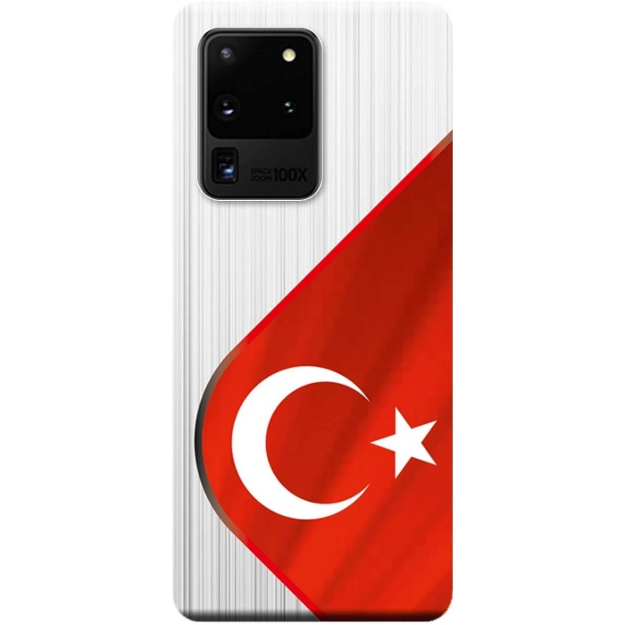 Galaxy S20 Ultra Kılıf (SM-G988B) Baskılı Silikon Bayrak STK:367