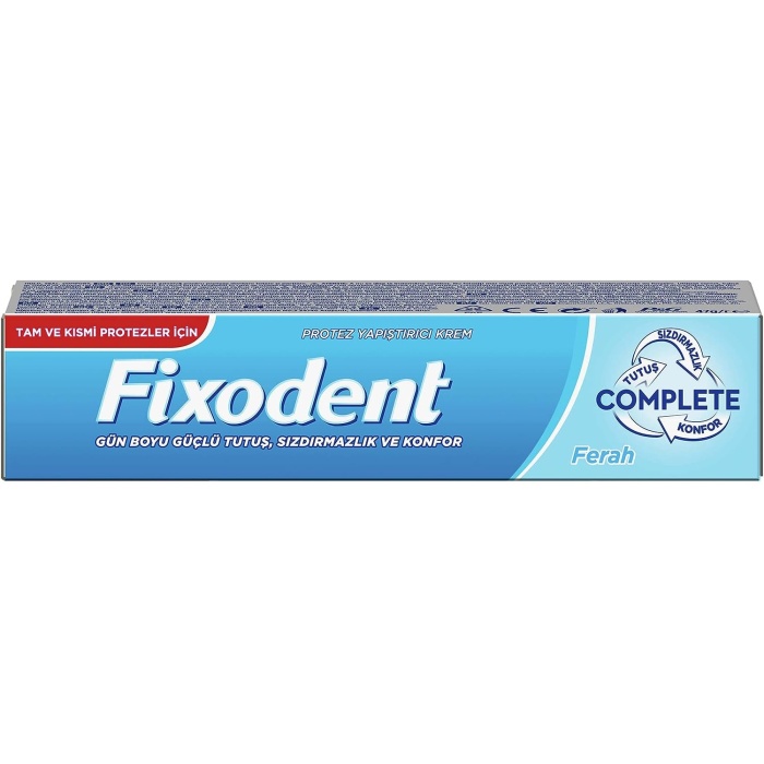 Fixodent Complete Ferah Diş Protez Yapıştırıcı Krem, 47 gr