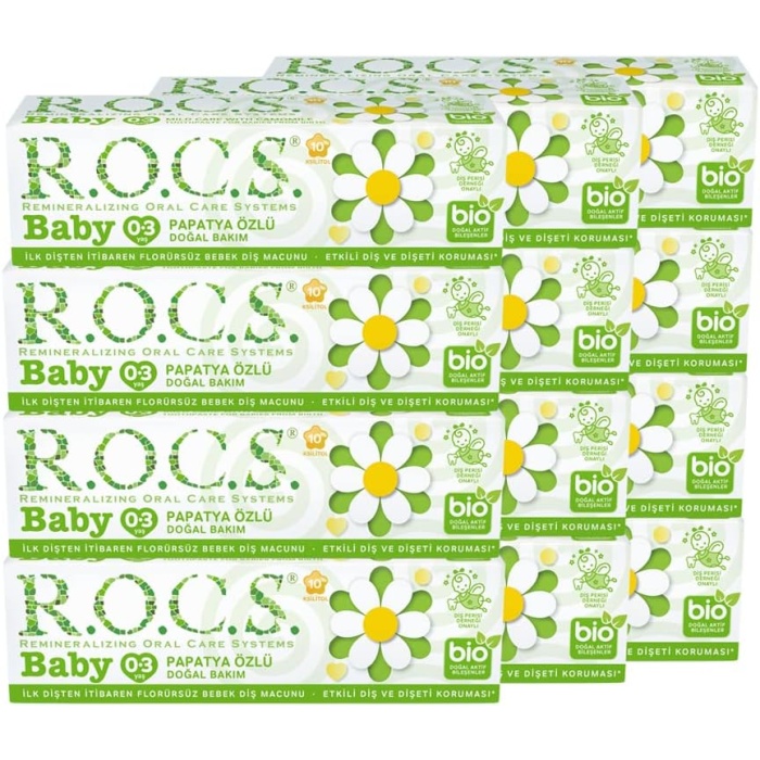 R.O.C.S. Baby Papatyalı Diş Macunu, 12li Paket