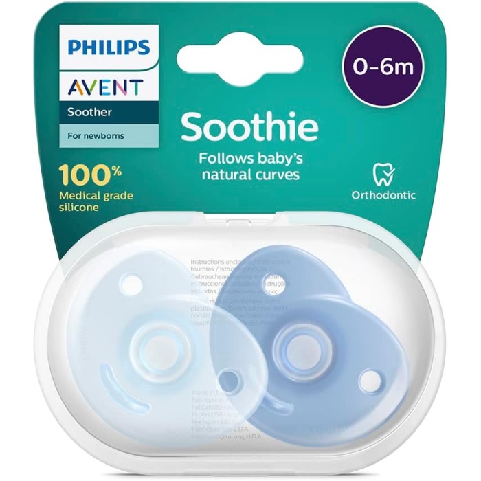 Avent SCF099/21 Soothie Emzik, (0-6 Ay), 2 Parça, Mavi