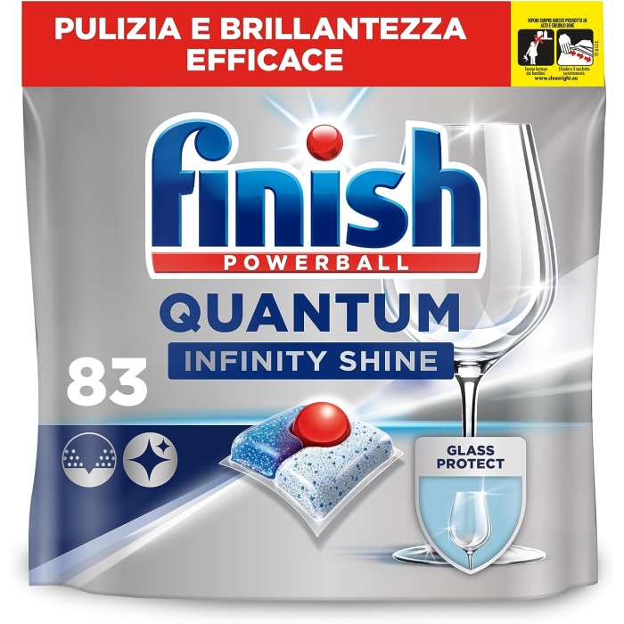 Finish Quantum Infinity Shine 83 Kapsül Bulaşık Makinesi Deterjanı Tabl (1 x 83 Kapsül)