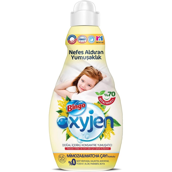 Oxyjen Mimoza&Matcha Çayı Kokulu 55 Yıkama Çamaşır Yumuşatıcısı (1 x 1320 mL)