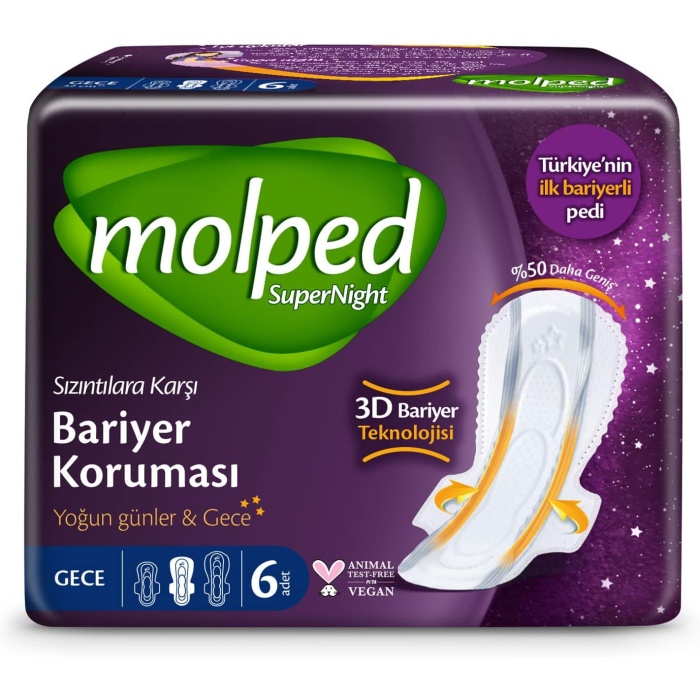 Molped Supernight Uzun Gece Pedi (1 x 6 Adet)