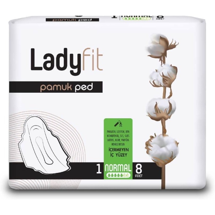 Ladyfit Pamuk 8li Normal Vegan Ped