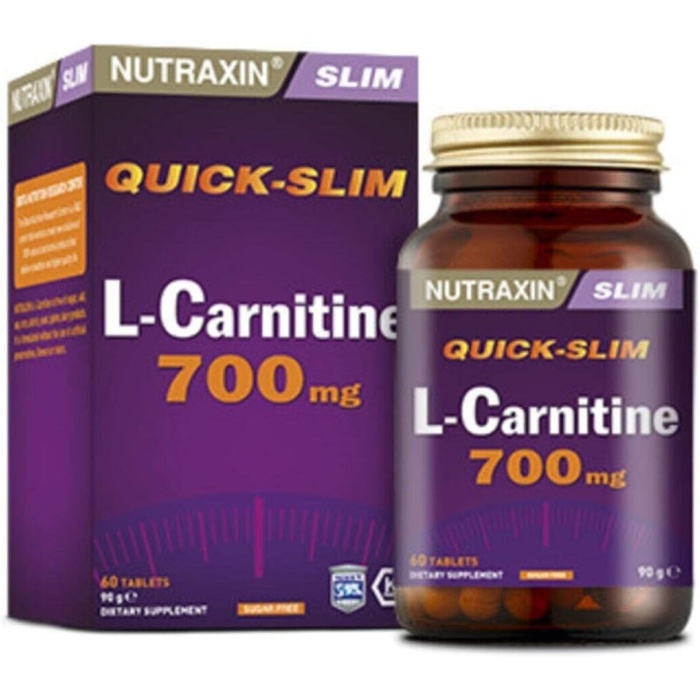 Nutraxin Slim Quick-Slim L-Carnitine 700 mg 60 Tablet Diyet Destek Takviyesi