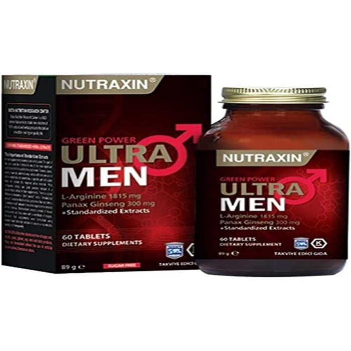 Nutraxin Green Power Ultra Men L-Arginine 60 Tablet Takviye Edici Gıda