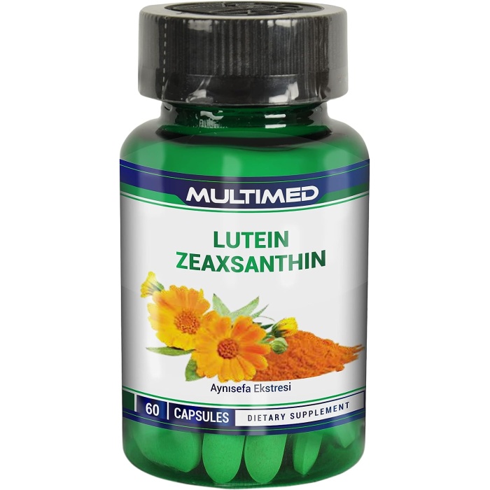 Multimed Lutein, Zeaksantin, C Vitamin, ve Calendula, 60 Kapsül