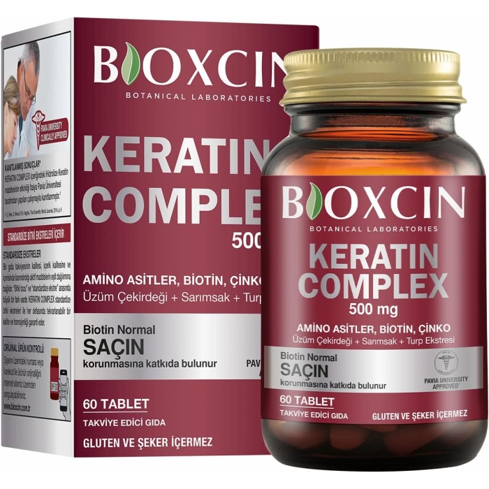 Keratin (500 mg) Complex Takviye Edici Gıda 60 Tablet