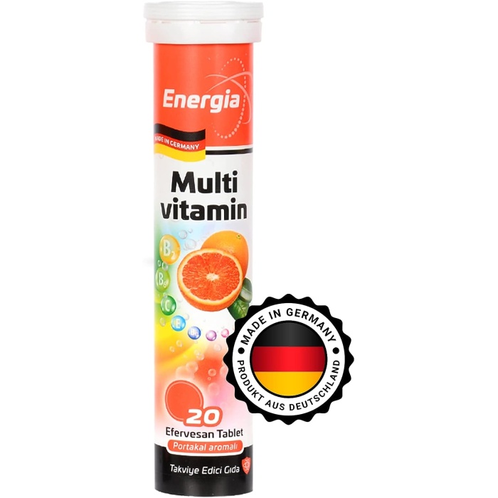 Energia Multivitamin İçeren Efervesan Tablet Takviye Edici Gıda