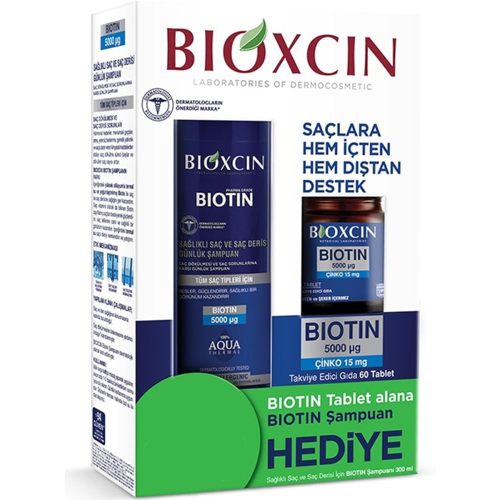 & 15 mg Çinko 60 Tablet +  Günlük Şampuan 300 mL