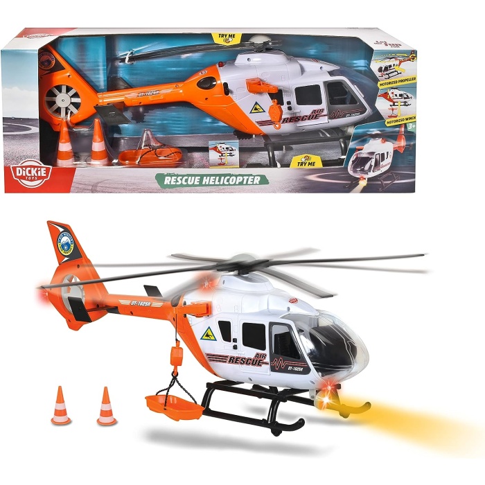 , 203719016, Kurtarma Helikopteri, Elektronik Vinç, Aksesuarlı, 64 cm, Işıklı ve Sesli, Rescue Helicopter