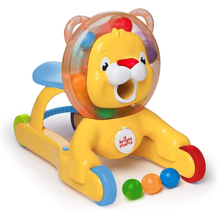 Bright Starts 52093 Step & Ride Lion 3in1 Yürüme Arkadaşı Top Fırlatan Aslancık