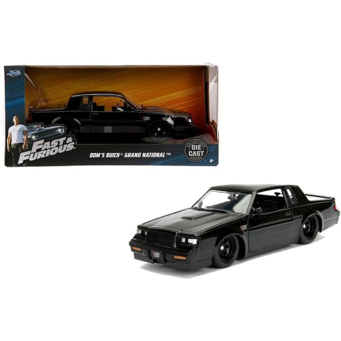 , 253203027, Hızlı ve Öfkeli, Lisanslı,, 1987 Buick 1:24, Die-Cast ( Metal ), Açılabilen Parçalar