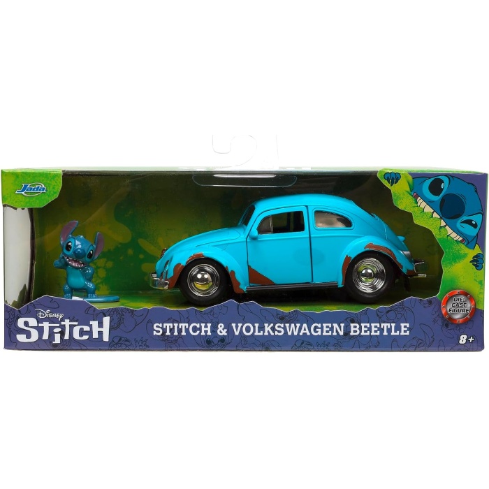 , 253073001, Lilo and Stitch, Lisanslı, VW Beetle, Açılabilir Parçalar, Die-Cast (Metal), Serbest Tekerlek