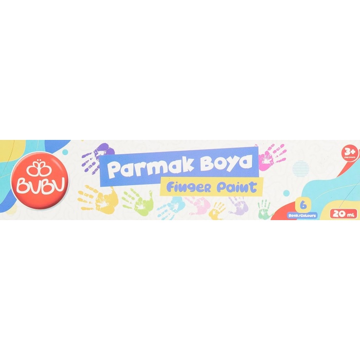 Parmak Boya 6 Renk Birleşik Pot 20Ml.