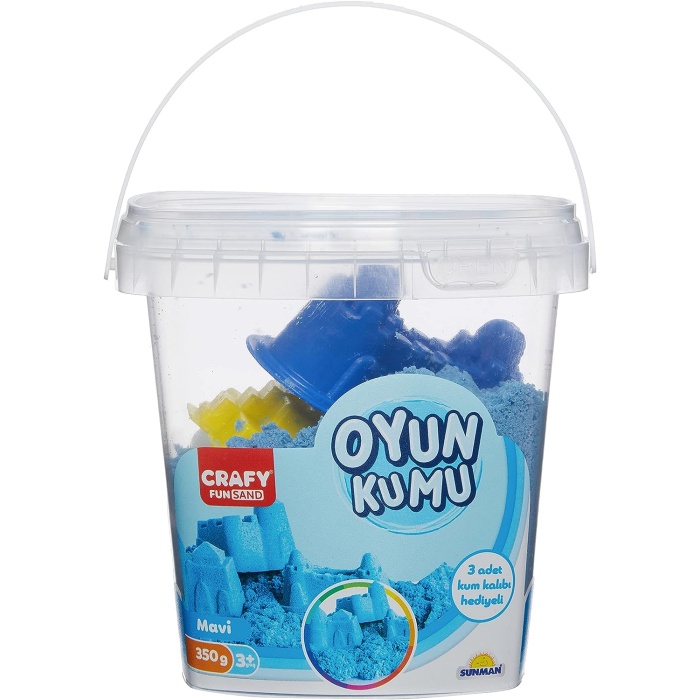 Crafy Oyun Kum Set 3 Kalıplı Plastik Kova 350Gr Mv