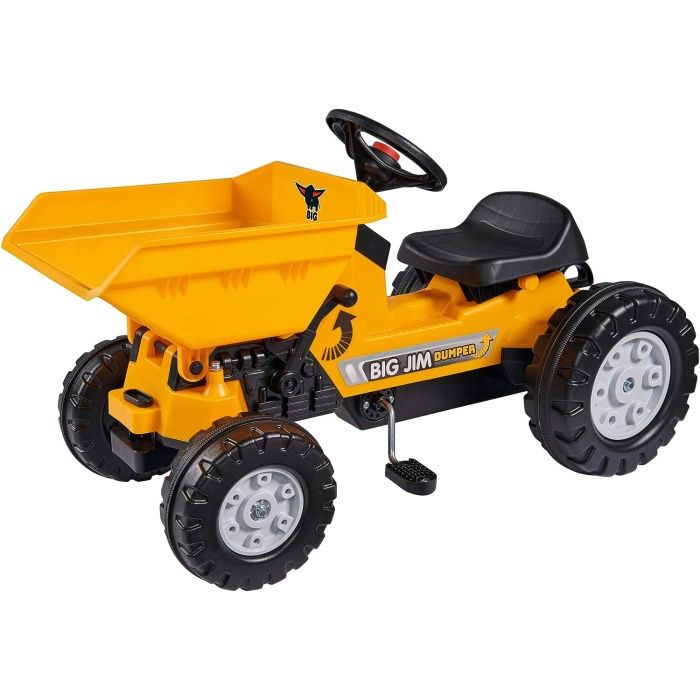 BIG, 800056568, Jim Dumper Damperli Kamyon, Lisanslı, Bingit, 6 Litre Yükleme Hacmi, 95-115 cm Boy için Uyumlu, Kornalı Sesli, Kol İşlevli