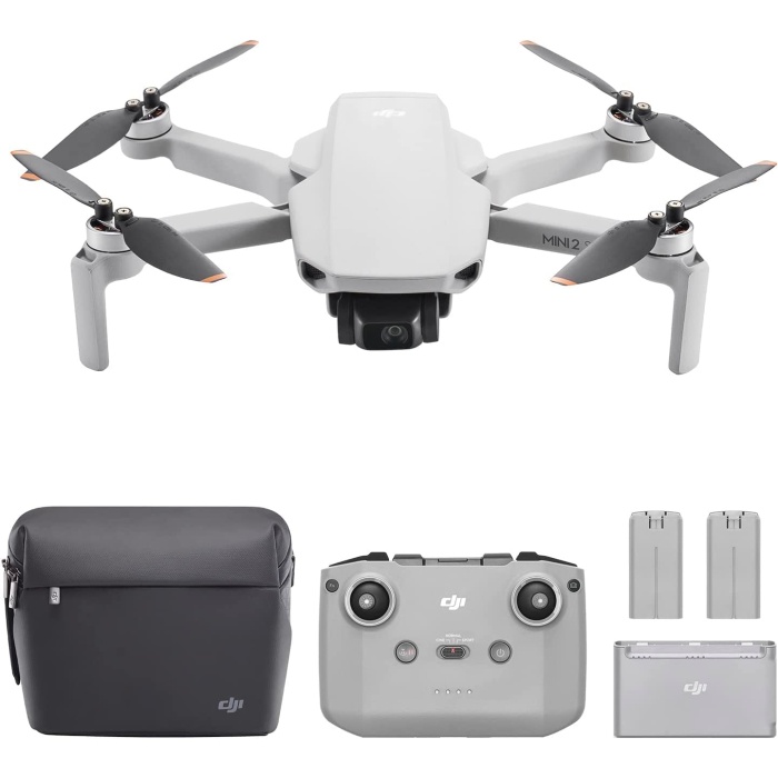 DJI Mini 2 SE Fly More Combo - Katlanabilir Drone, 2,7K Kameralı 3 Eksenli Gil, Yedek Batarya, Taşıma Çantası, 12MP Fotoğraflar, 31 Dakika Uçuş Süresi, OcuSync 2.0 10km HD Video İletimi, Gri