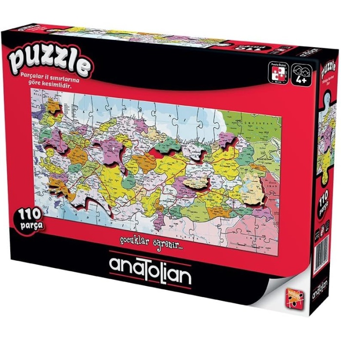 Eğitici Puzzle - Türkiye Haritası İller / 110 Parça, #7401