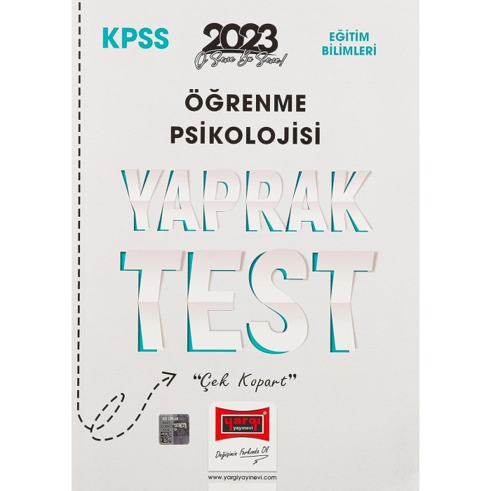 2023 KPSS Eğitim Bilimleri Öğrenme Psikolojisi Yaprak Test Yargı Yayınevi