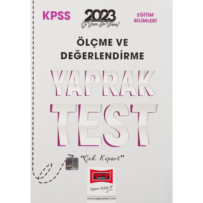 2023 KPSS Eğitim Bilimleri Ölçme ve Değerlendirme Yaprak Test Yargı Yayınevi