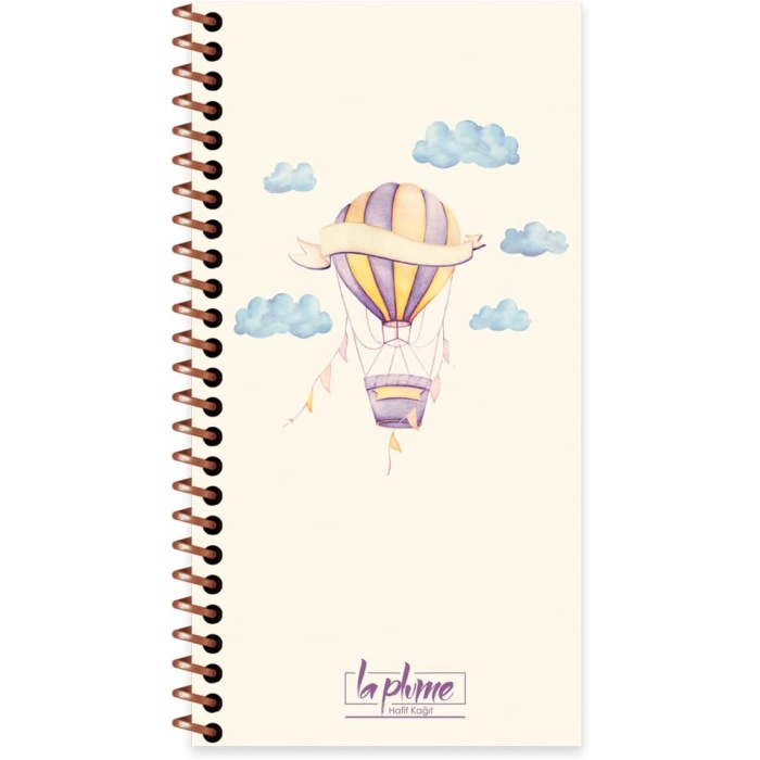 10x19 Düz Defter La Plume Balloon - Mor