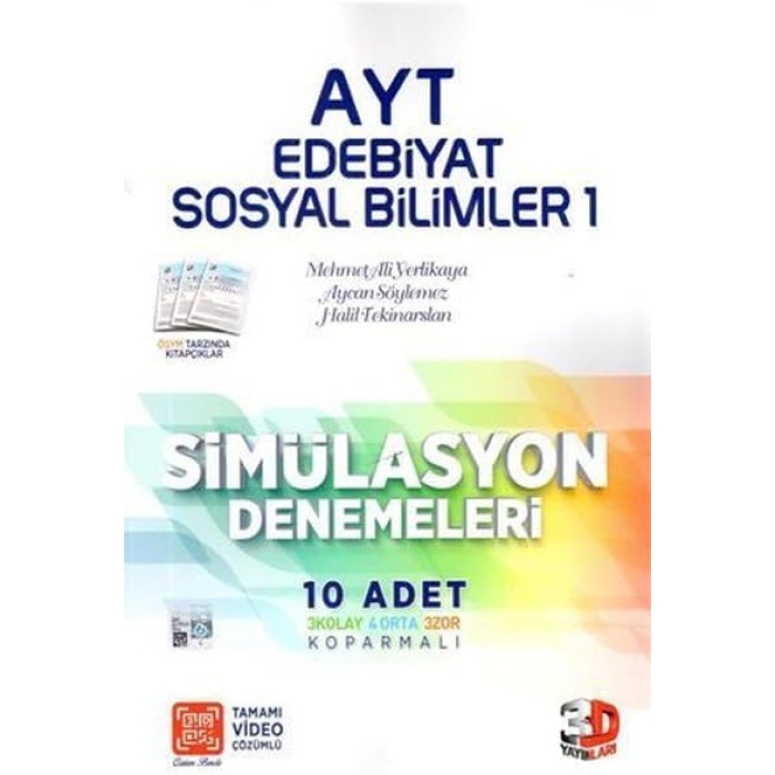 3D Yayınları 2023 AYT Edebiyat Sosyal Bilimler 1 Simülasyon Deneme