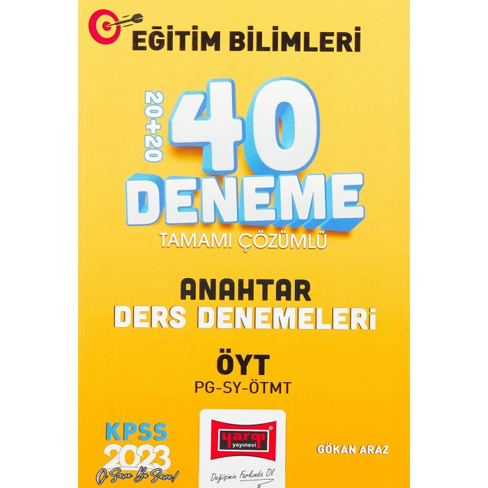 2023 KPSS Eğitim Bilimleri ÖYT ve Program Geliştirme - Sınıf Yönetimi - Materyal Geliştirme Anahtar Ders Denemeleri Tamamı Çözümlü 20+20 40 Deneme Sınavı