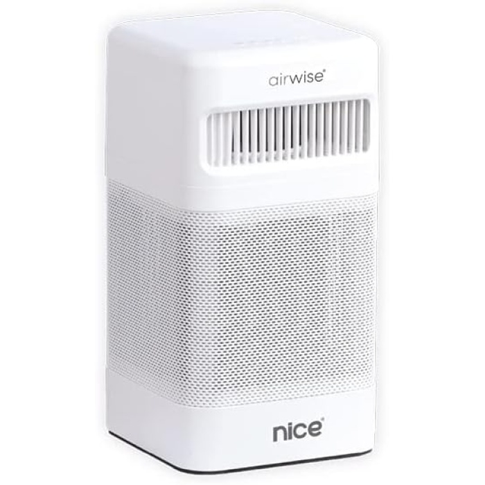 Nice Airwise Oda Hava Temizleyicisi, HEPA13 Filtrasyon, 24W, Beyaz