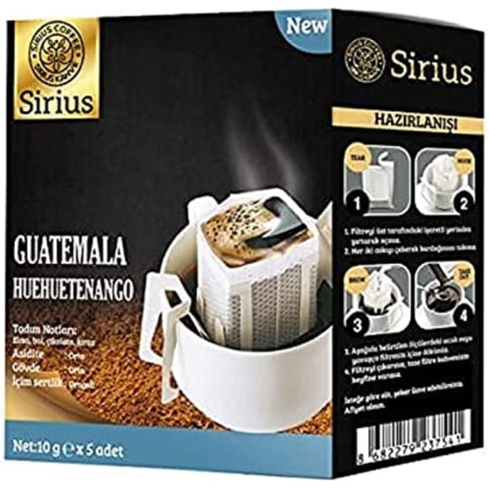 Sirius Premium Pratik Filtre Kahve Guatemala (5 Ad.)