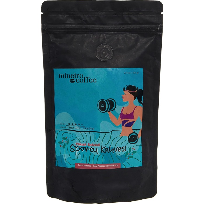 Mineiro Coffee Sporcu Kahvesi Yuksek Kafeinli French Press Kahve 250 Gr