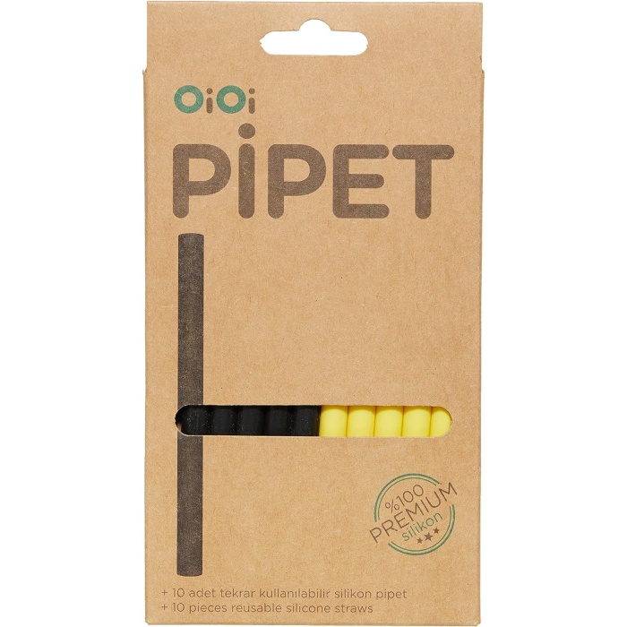 OiOi Pipet (10lu, Siyah - Sarı)