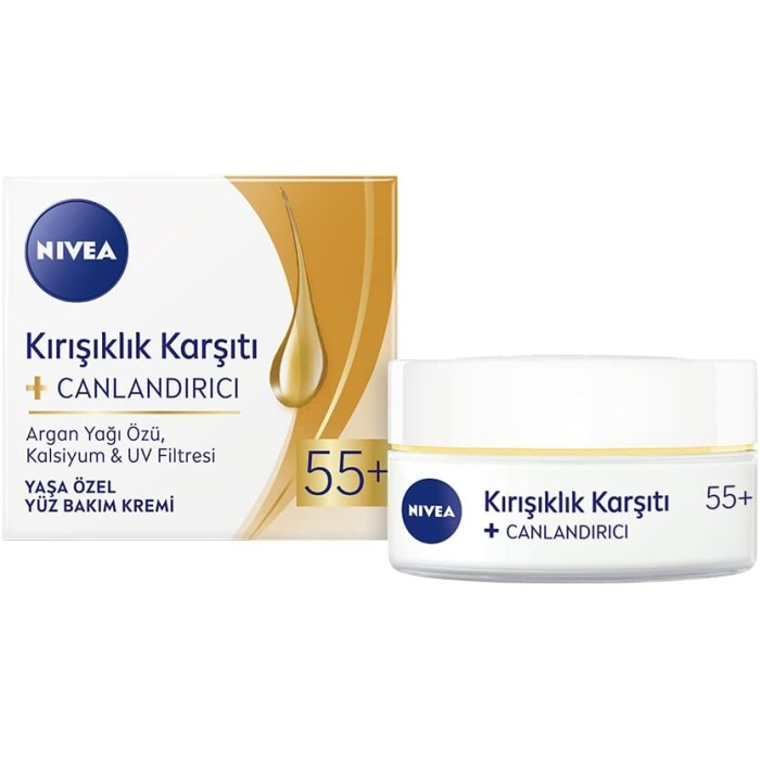 Kırışıklık Karşıtı + Yenileyici Yüz Bakım Kremi Yaş 55+ (50 ml)