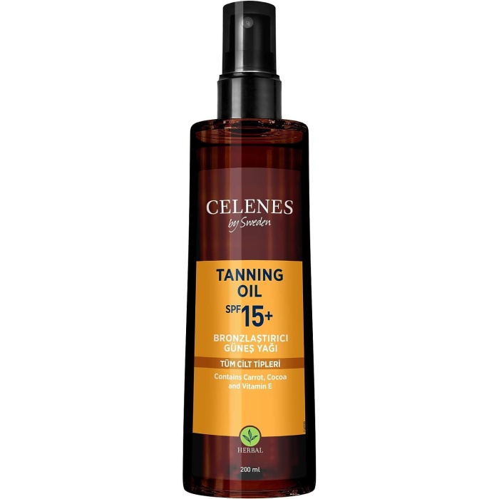 Herbal Bronzlaştırıcı Güneş Yağı, Spf 15+, 200ml