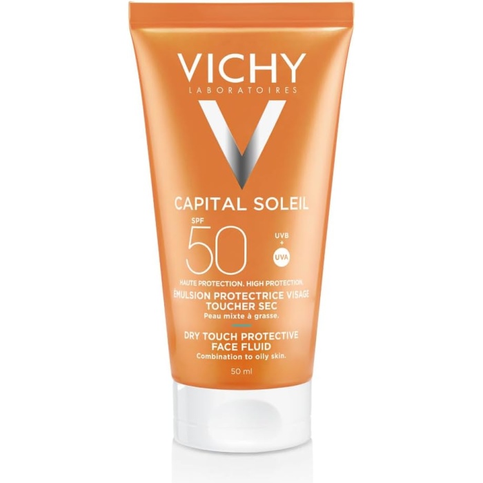 Capital Soleil Dry Touch Yüksek Korumalı Yüz Emülsiyonu SPF 50 1 Paket, 50.0 ML