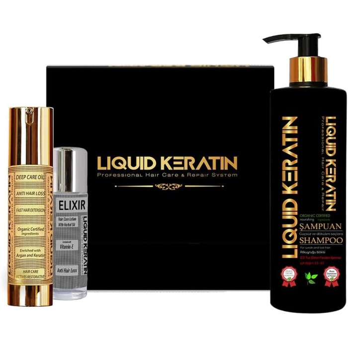 Keratin Keratin Hızlı Saç Uzatan 3lü Set