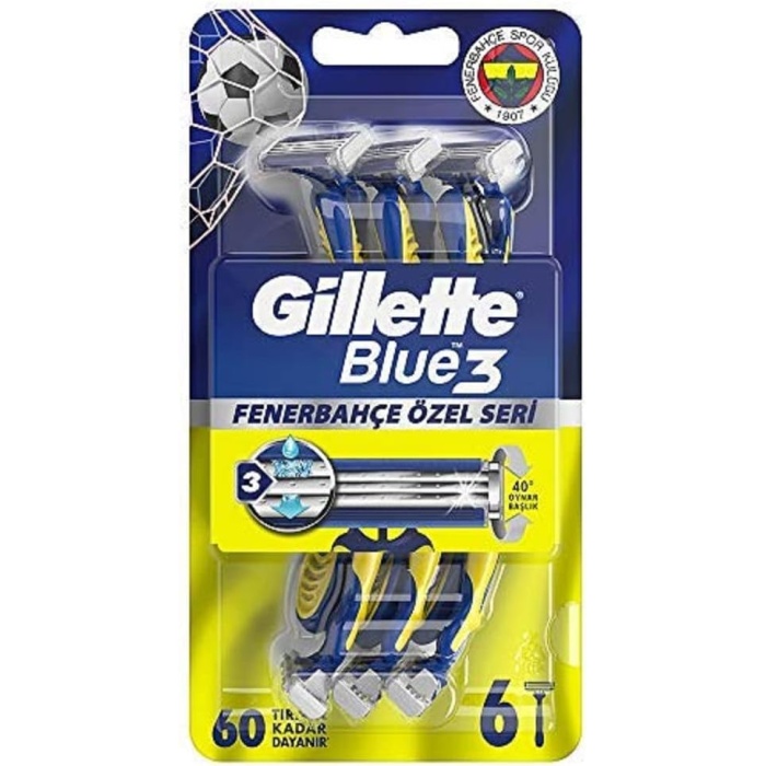 Blue3 Kullan At Tıraş Bıçağı Fenerbahçe Taraftar Pak 6lı