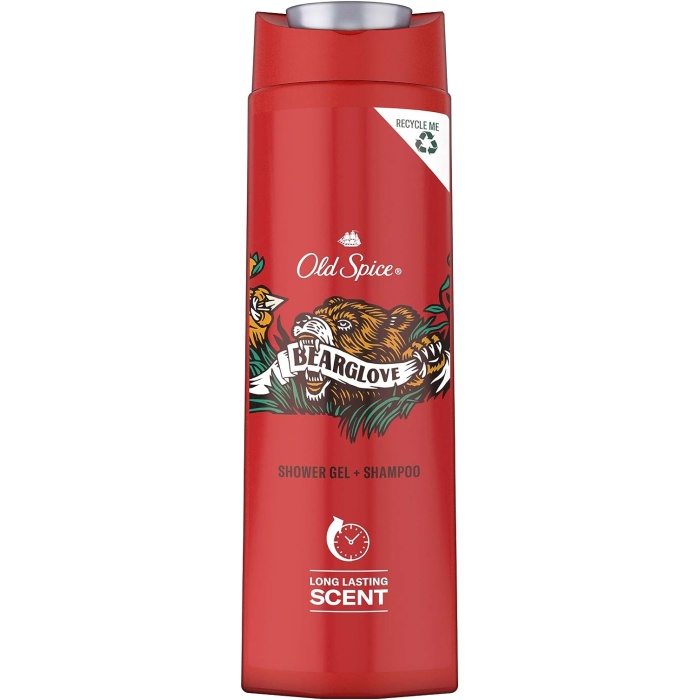 Bearglove Erkek İçin Duş Jeli ve Şampuan, 400 ml