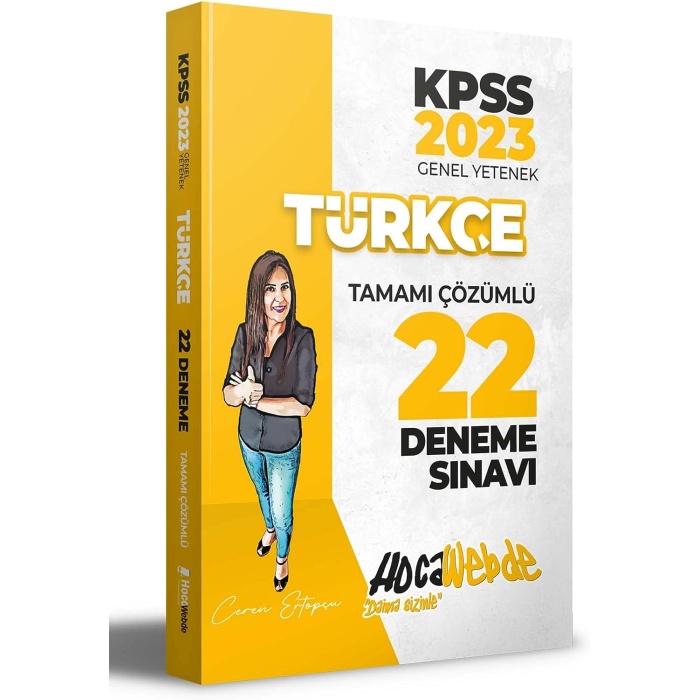 Hoca Webde Yayınları 2023 KPSS Türkçe Tamamı Çözümlü 22 Deneme