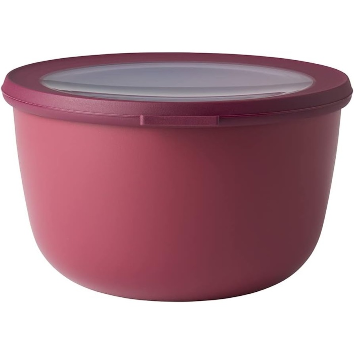 - Multi Bowl Cirqula Round - Kapaklı Saklama Kabı - Buzdolabı için hava geçirmez saklama kutusu ve daa fırın kabı olarak uygundur - 2000 ml - Nordic Berry