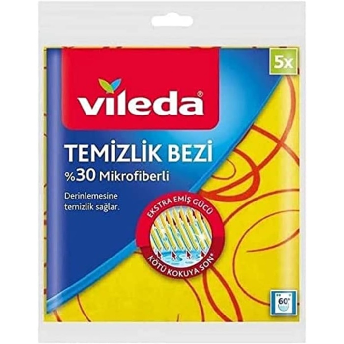 Temizlik Bezi, 5li Paket, Sarı