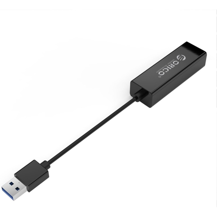 Orico UTJ-U3 USB3.0 Gigabit Ethernet Ağ Adaptörü, RJ45, Siyah