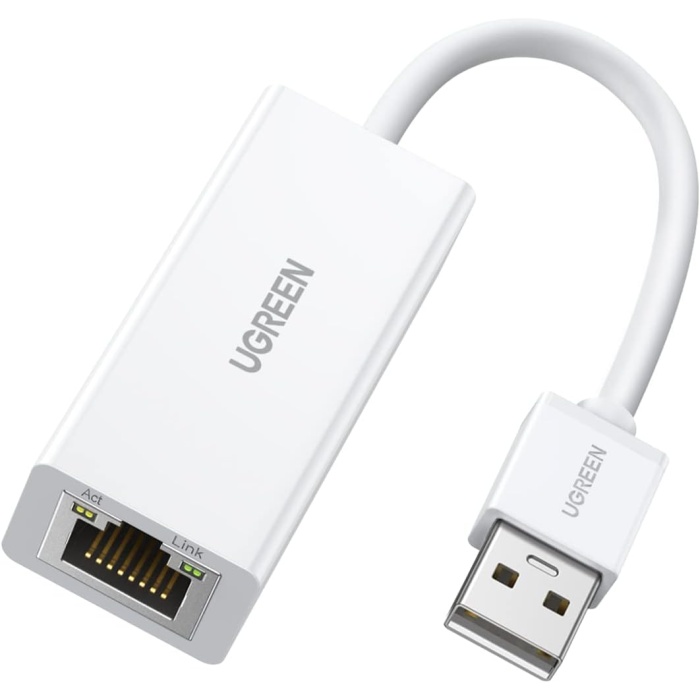 USB 2.0 RJ45 Fast Ethernet LAN ağ adaptörü 10/100Mbps için Windows 10/8.1/8/7/Vista/XP, Mac OSX 10,5 ve böylece, Linux Kernel, ve Chrome OS Beyaz 20253