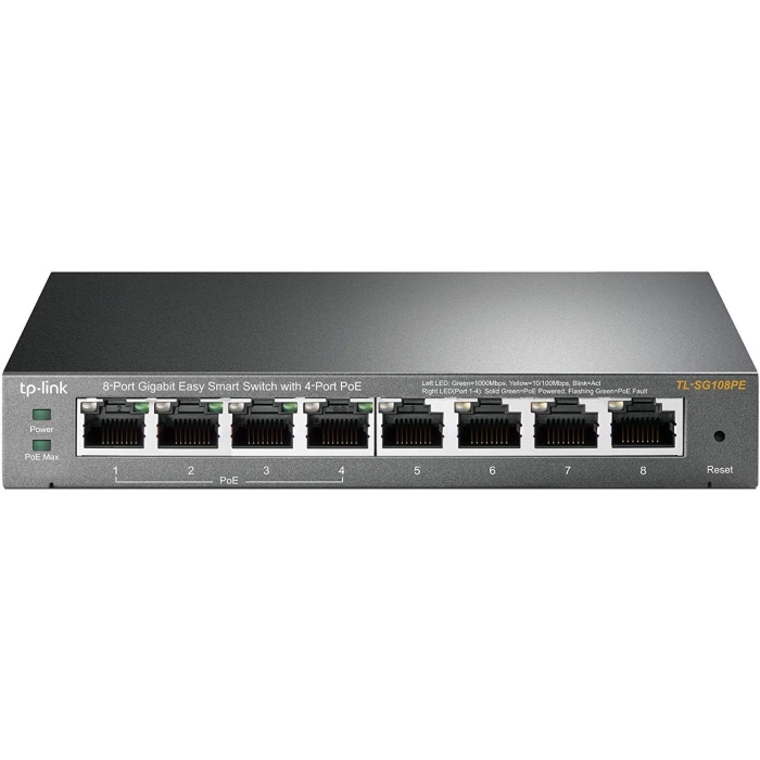 TL-SG108PE, 8 Port Gigabit / 4 Port POE Smart Switch