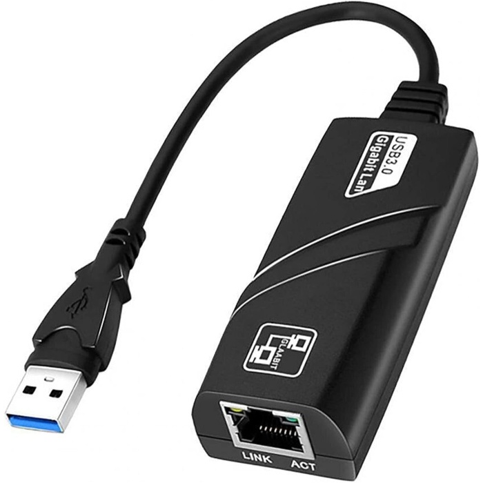 FC13 USB 3.0 to Gigabit Ethernet RJ45 Adaptör, Siyah