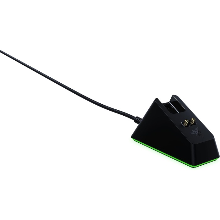 Razer Mouse Dock Chroma - DeathAdder V2 Pro için RGB Aydınlatmalı Şarj İstasyonu, Viper Ultimate, Basilisk Ultimate, Naga Pro (Manyetik Fare Şarj İstasyonu, Kaymaz) Siyah