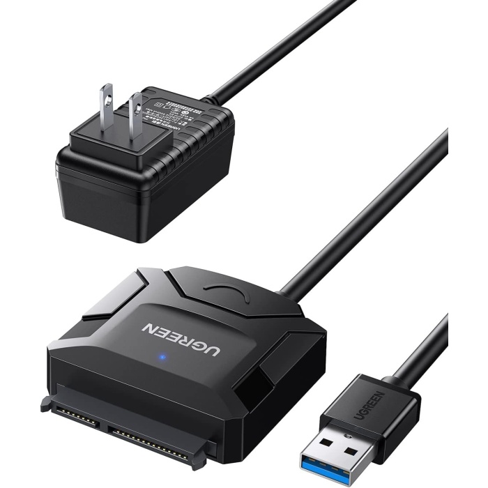 USB 3.0 SATA Sabit Disk Adaptör Kablosu 12V 2A Harici Güç Kaynağı Adaptörü ile 2.5 3.5 İnç 16TB için