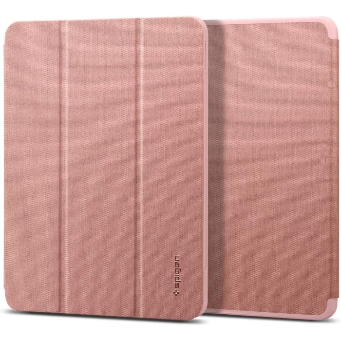 Fit iPad Air 4 için geliştirilmiştir, 10,9 inç (45,4 cm) kılıf, kalem tutuculu, otomatik uyku/uyanma fonksiyonu, üç katlı stand koruyucu kılıf (2020) – pembe altın