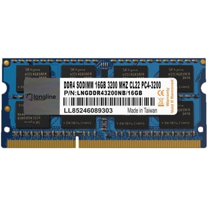 Longline 16GB DDR4 3200MHz book Bellek CL19 PC4-21300 SO-DIMM LNGDDR43200NB/16GB