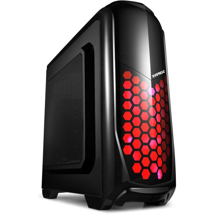 ARMEGO Siyah 2*12cm Fan Red LED Fan 2*USB3.0 Kasa